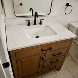 Vanity With Counter Top And Sink 36"