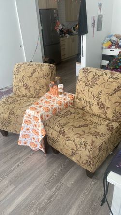 2 coffee style chairs