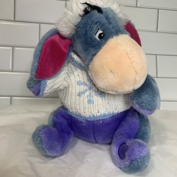 Disney Store Exclusive Winnie The Pooh's Eeyore Snowflake Plush stuffed Toy