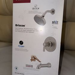 Pfister Briscoe Single Handle 1-Spray Tub and Shower Faucet 1.75 GPM in. Spot Defense Stainless Steel 