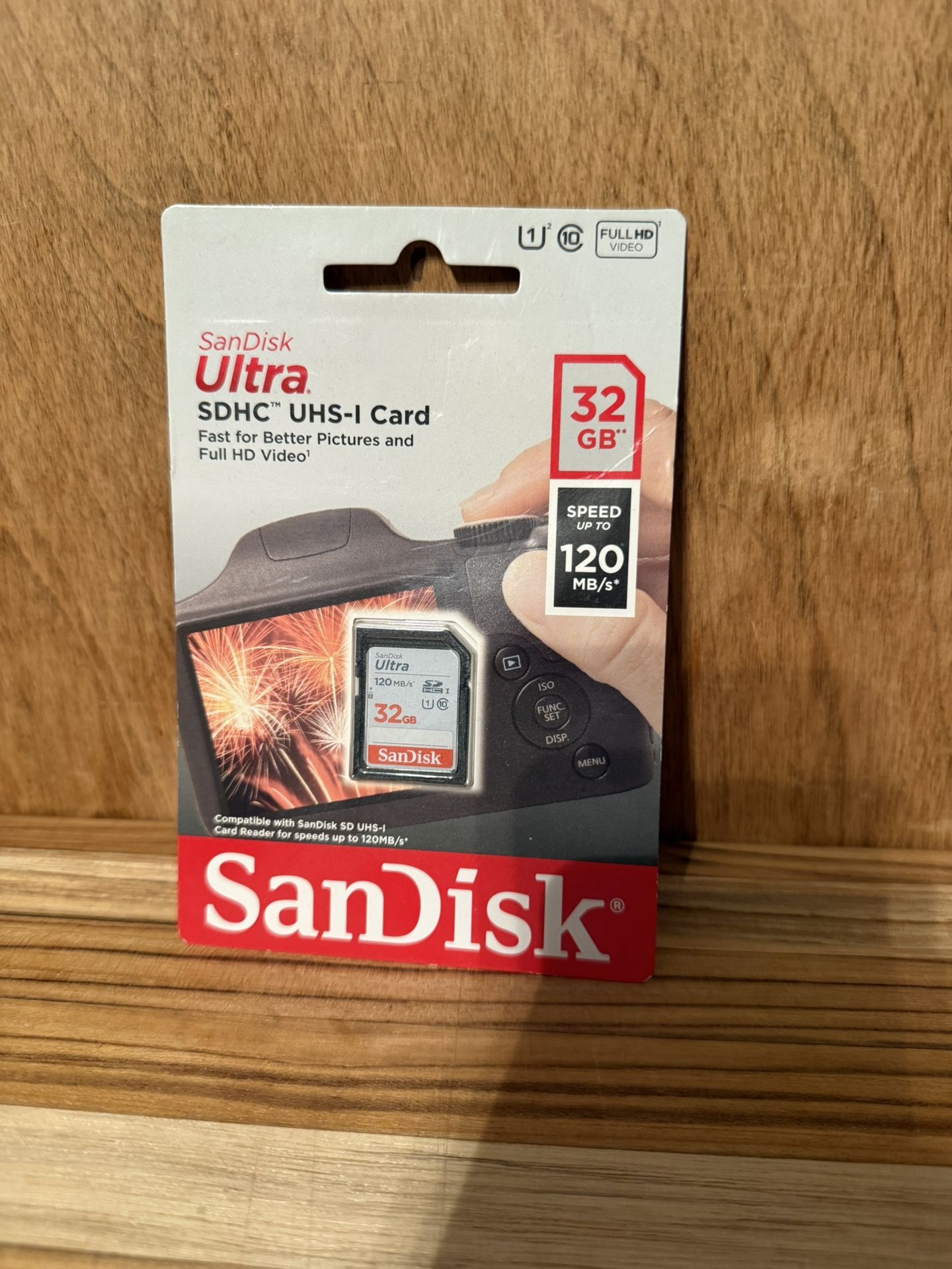SanDisk 32GB Ultra SDHC UHS-I Memory Card - 120MB/s, C10, U1, Full HD, SD Card