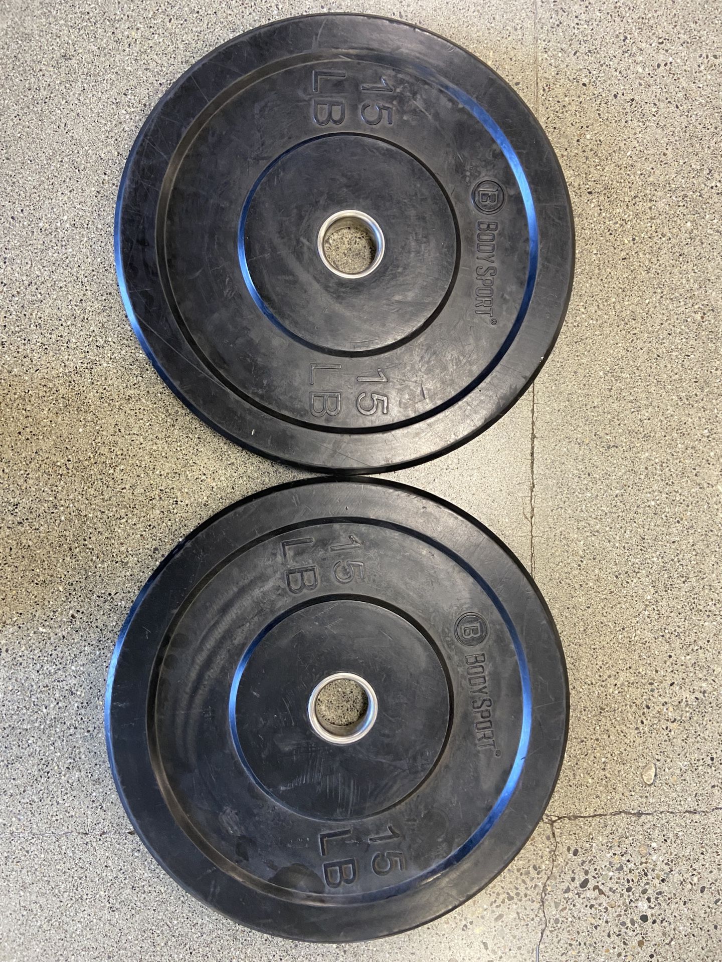 Body Sport 15lb Bumper Plate Pair