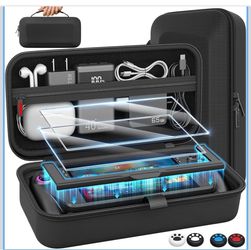 for ROG Xbox Ally X Case, Accessories Kit for ROG Xbox Ally/Ally X, 8-in-1 protection kit with a hard shell case, 2 Screen, 4 thumb grips, and alignme