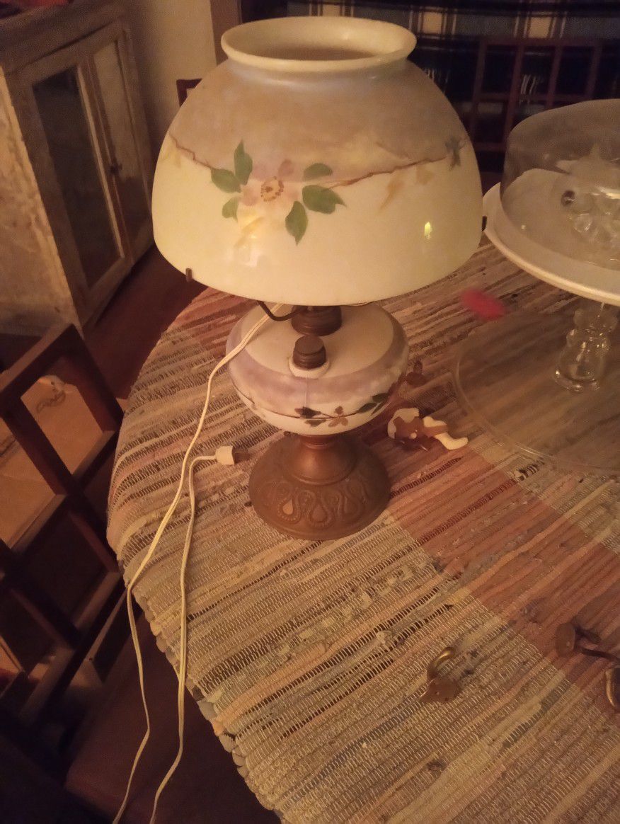 Vintage Oil Lamp Converted To Electric 