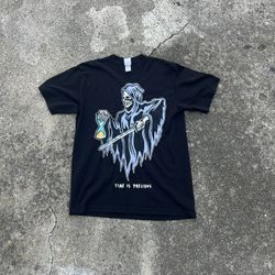 Warren Lotas T Shirt Medium Time Is Precious Death Graphic M MEDIUM Black