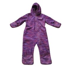 Columbia Full Zip Full Onepiece Bodysuit fleece bunting Tie Dye Pink & Purple Baby 12-18 Month
