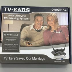 TV Ears Original Wireless TV Listening System 5.0 | Voice Clarifying