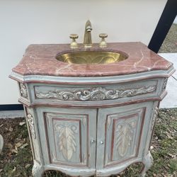 Beautiful Wood Antique Bathroom Vanity