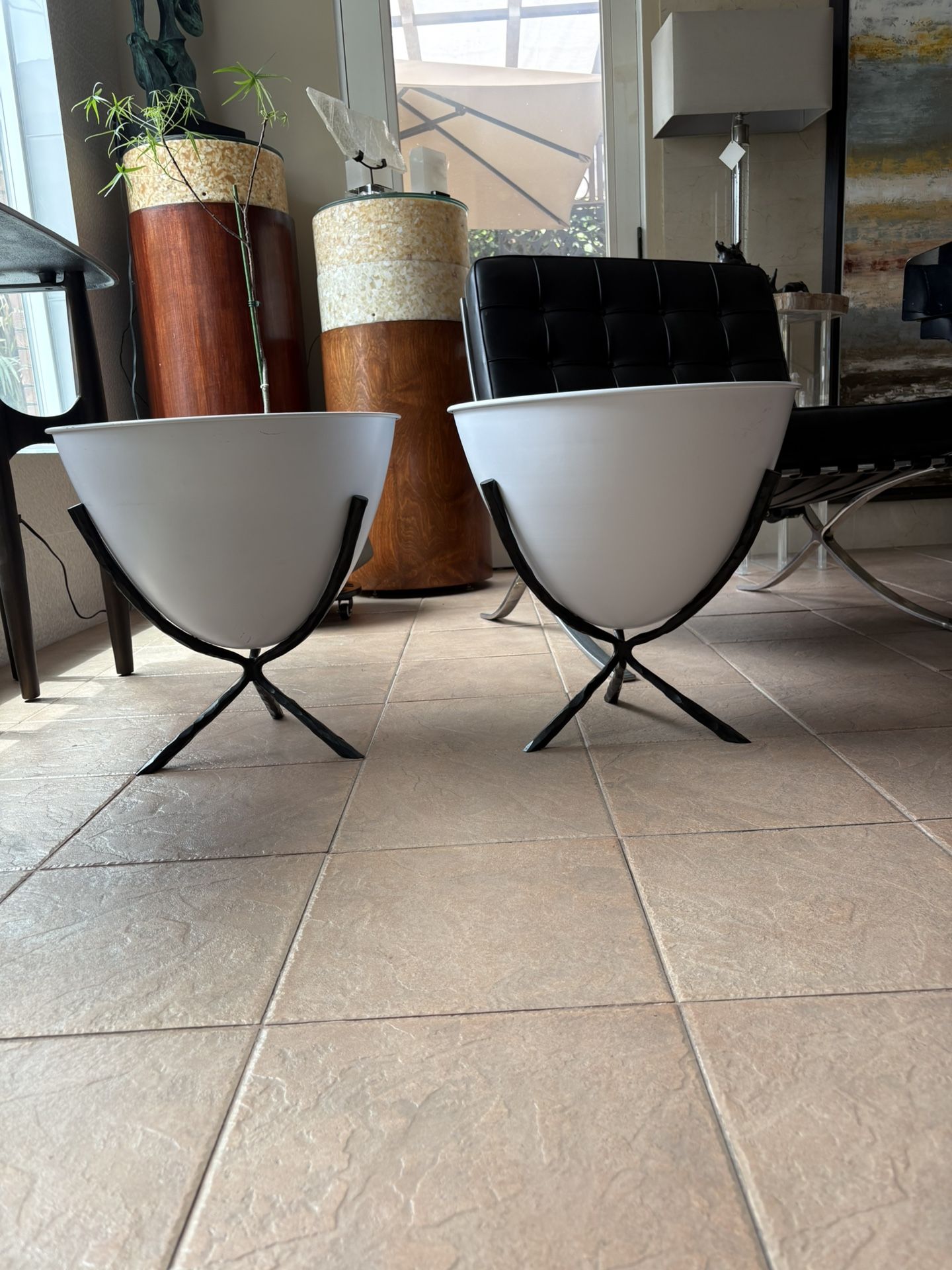 Large Size MCM Bullet Planters All Metal $150 Each