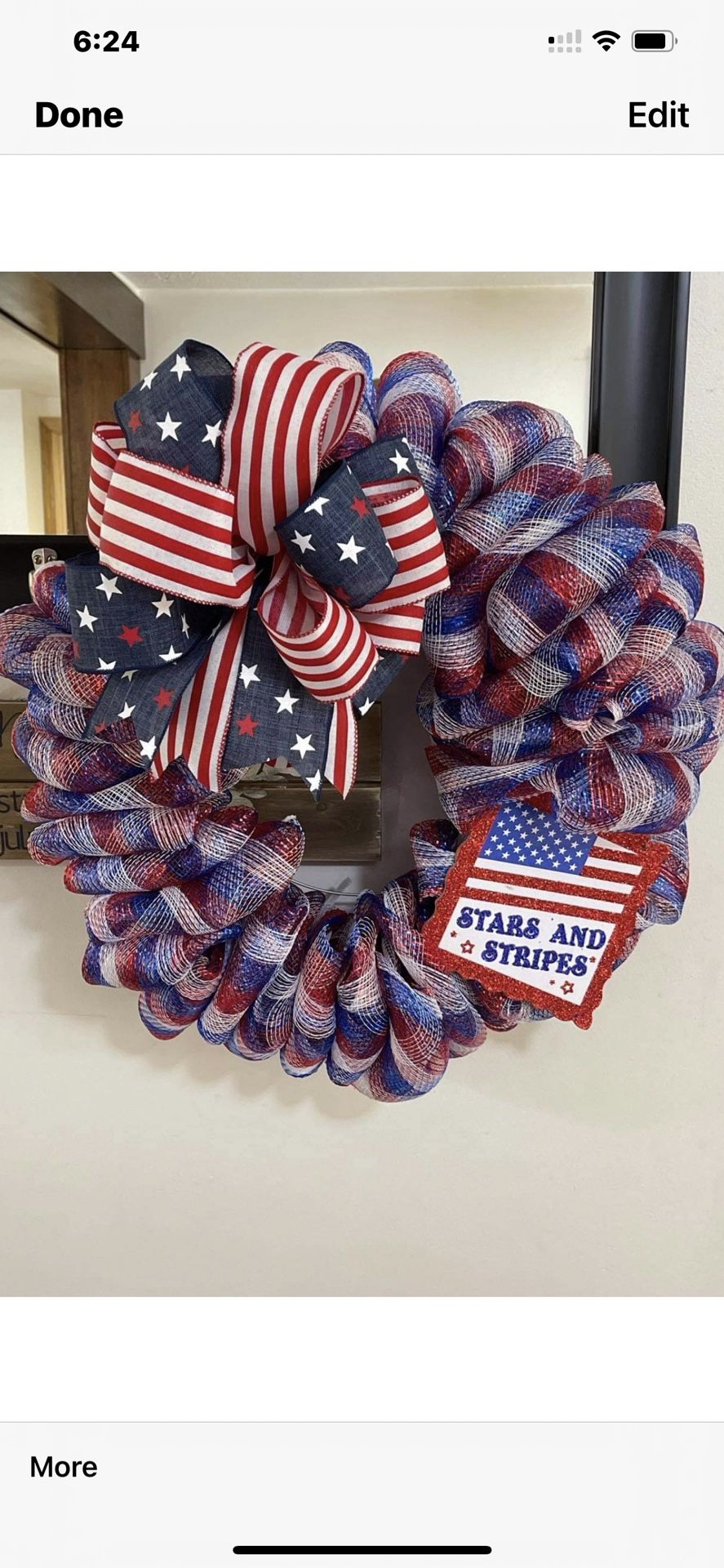 Beautiful Stars And Strips Wreath Made To Order For Local Delivery
