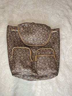 Calvin Klein Tan Monogram Backpack