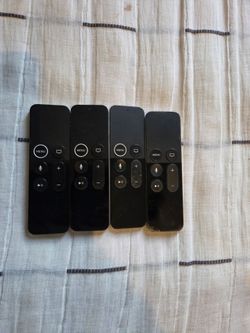 UNTESTED AS IS - Lot of 4 Apple TV Siri Remote Control Lot (3 A1962 /1 A1513)