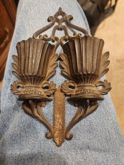 Antique Fireplace Match Holder, Cast Iron
