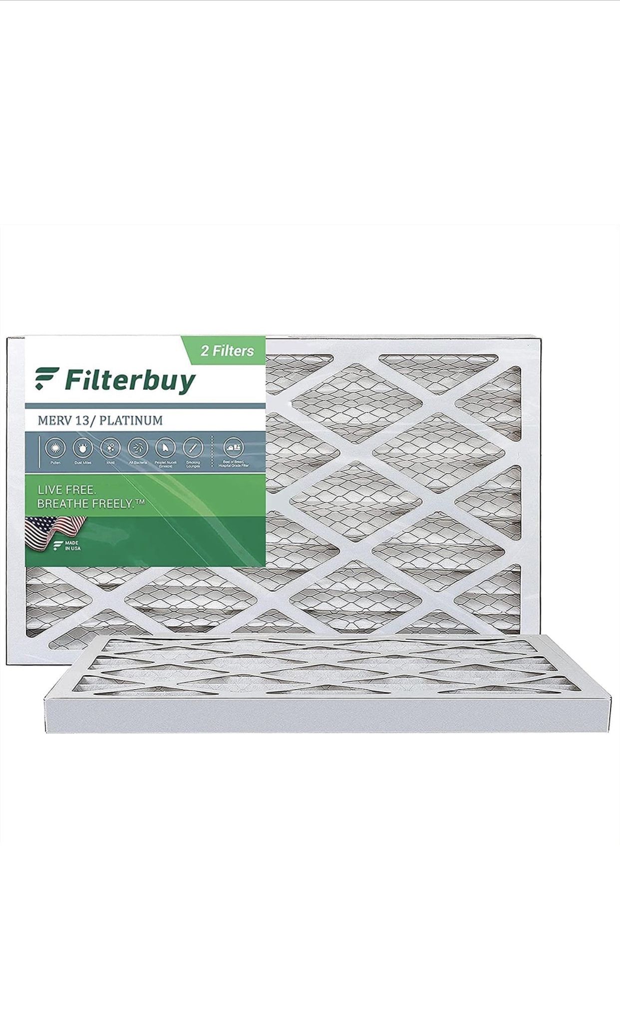 2 packs air filter 12*20*1