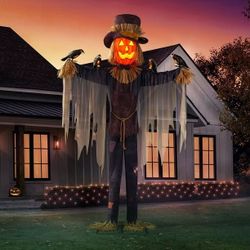 Member's Mark 8' Pre-Lit Animated Scarecrow Halloween Decor