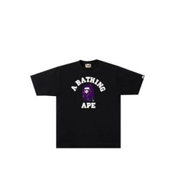 BAPE Color Camo College Tee 'Black/Purple'