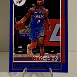 2021-22 Panini NBA Hoops SHAI GILGEOUS-ALEXANDER Blue Parallel #3 OKC Thunder