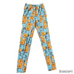 Blue Orange Creamsicle Leggings Soft Stretch One Sz Fits Like Large