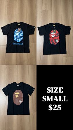 BAPE T-SHIRTS (SIZE SMALL) (READ DESCRIPTION)