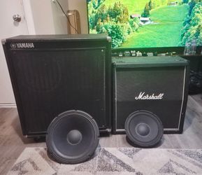 Yamaha & Marshall Guitar Speaker Cabinets with Speakers