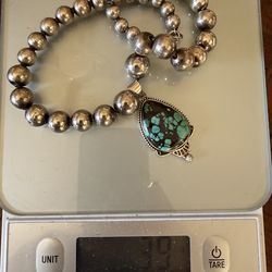 Silver Native  American style necklace