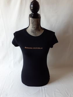 Banana Republic women's black short sleeve top size XS