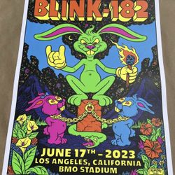 Blink 182 2023 Tour LA Poster