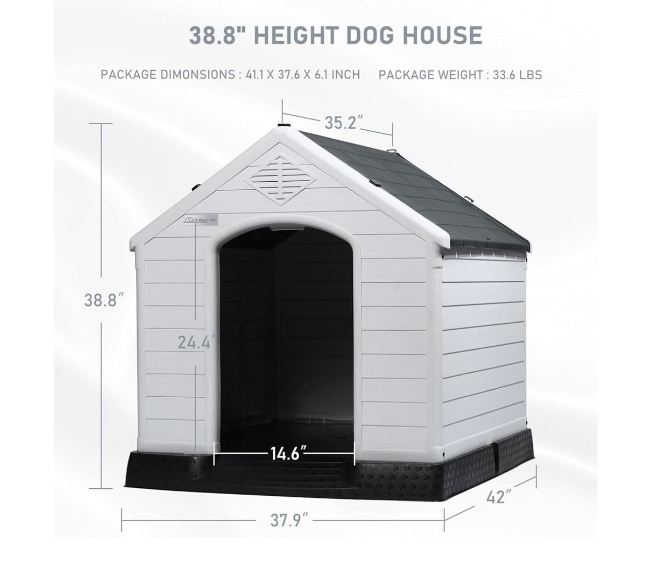 Waterproof Durable Plastic Dog House Size Large
