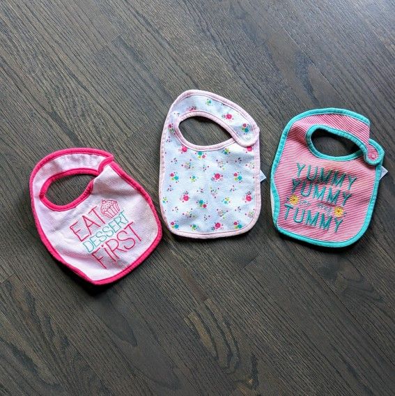 Carter's Baby Girls 3-Pack Bibs