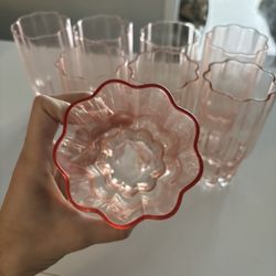 Pink Anthropologie Drinking Glasses (16)
