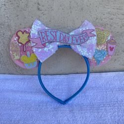 Best Day Ever Birthday Sequin Mouse Ears Headband 