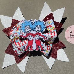 Hat In The Hat Faux Leather Hair Bow 