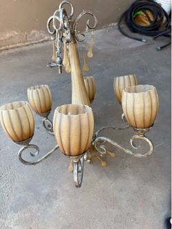vintage 6-light chandelier