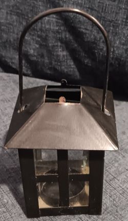 TIN HOUSE CANDLE HOLDER- BATTERY TIN MATERIAL