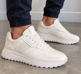 Michael Kors Dax White Mixed Media Sneakers Men’s Size 8.5