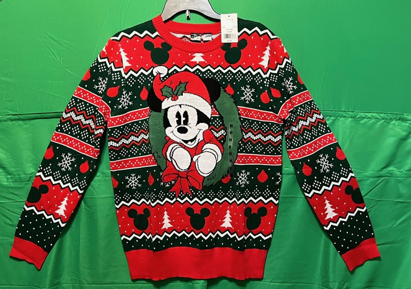 Disney ADULT Mickey Mouse Ugly Christmas Sweater- NEW W/ tags - SMed.