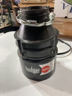 Badger 500, 1/2 HP Continuous Feed Kitchen Garbage Disposal