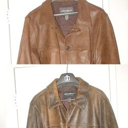 Men's Eddie Bauer Brown Leather Jacket - XXL
