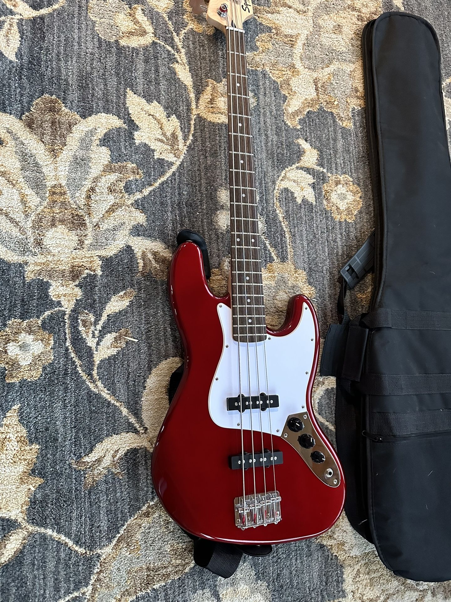 Electric Bass Guitar And Amp