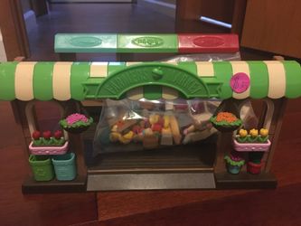 Bundle of games:Farmers Market Game, Barn , house, trailer, tugboat, ferry boat and seaplane lot of 7