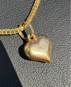 Jewelry 10k solid yellow gold love heart Pendant charm