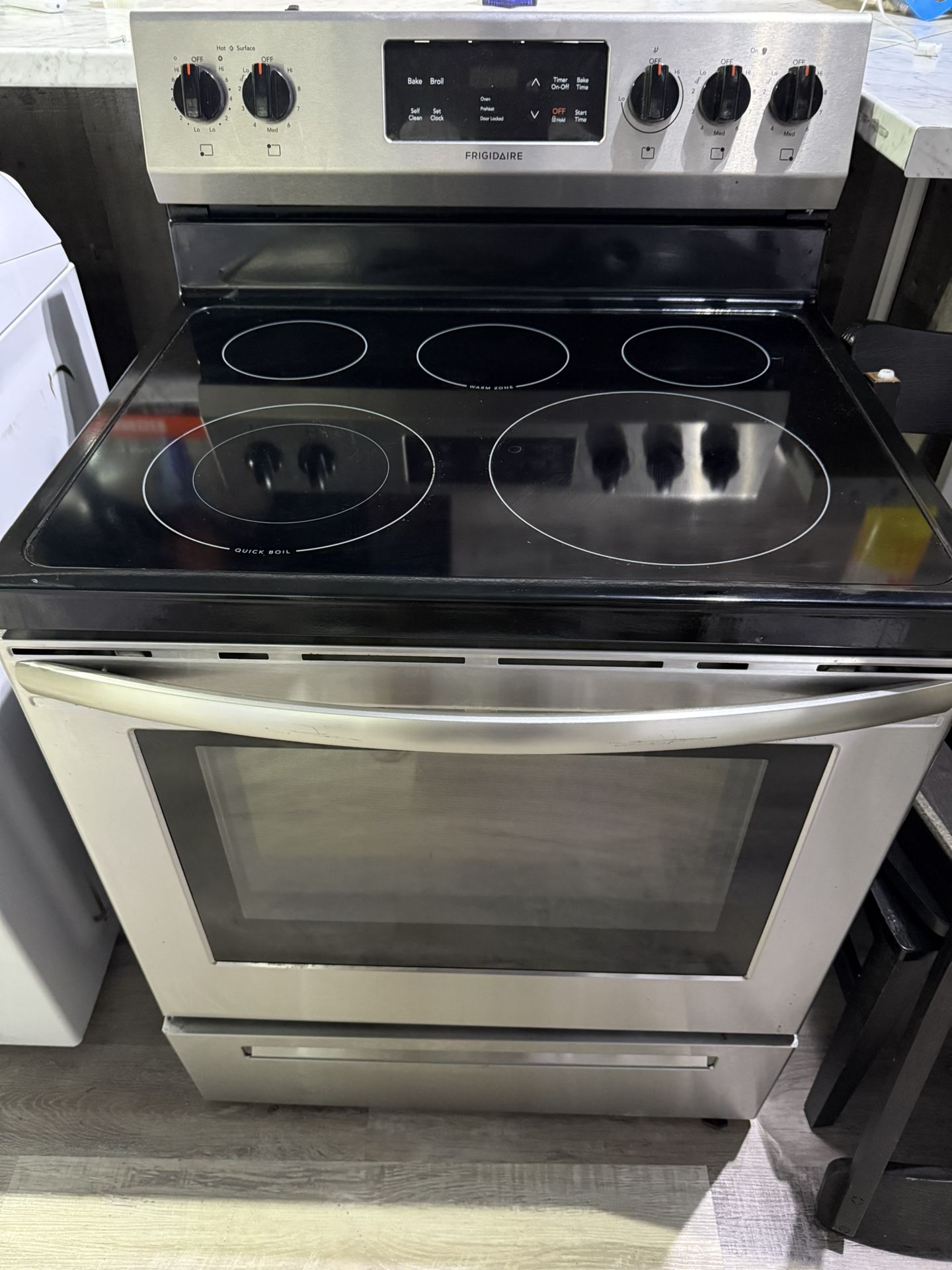 Frigidaire Stainless Glass Top Stove Range- Delivery Available