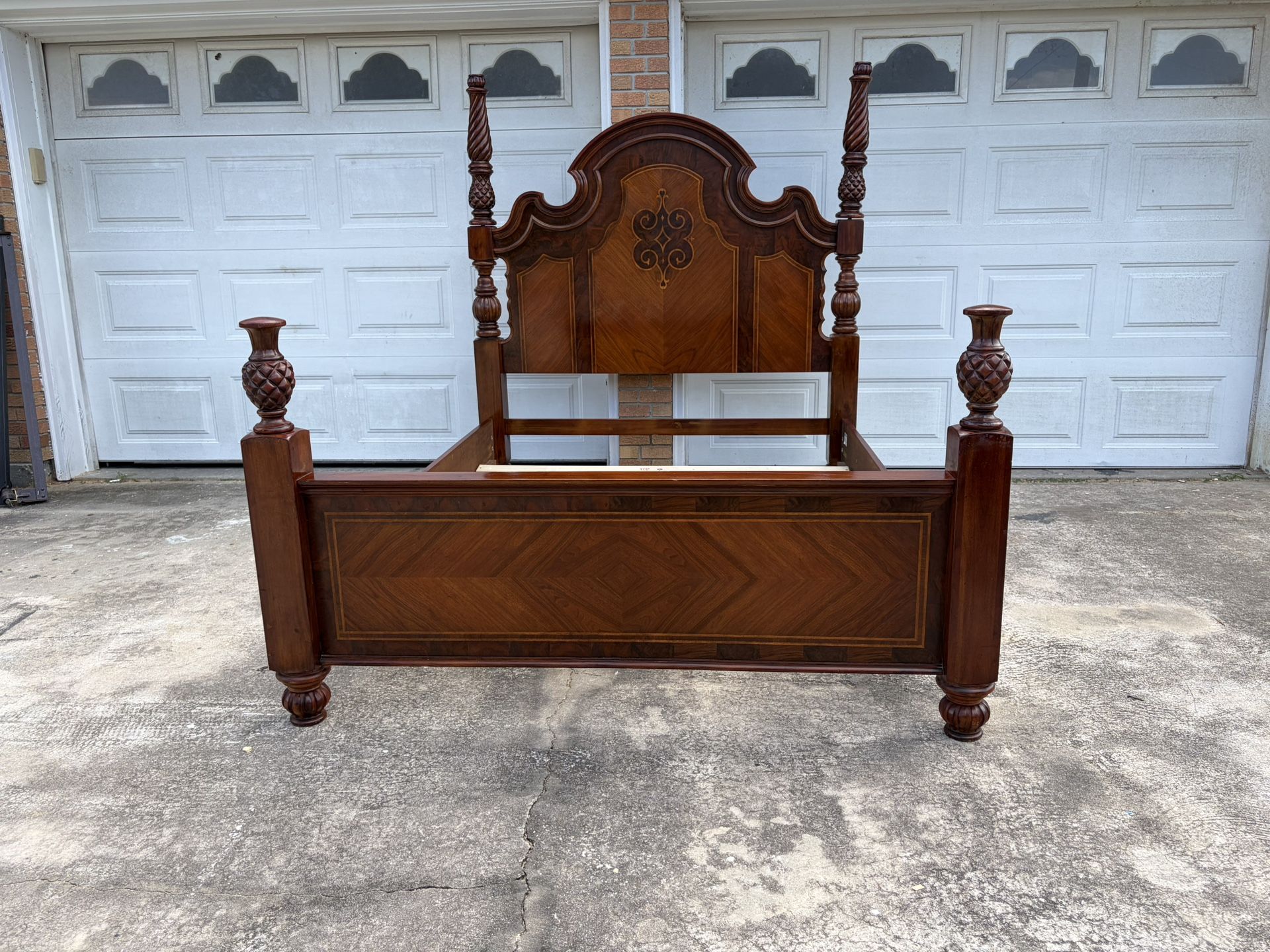 Queen Anne French Provincial Style Bed Frame