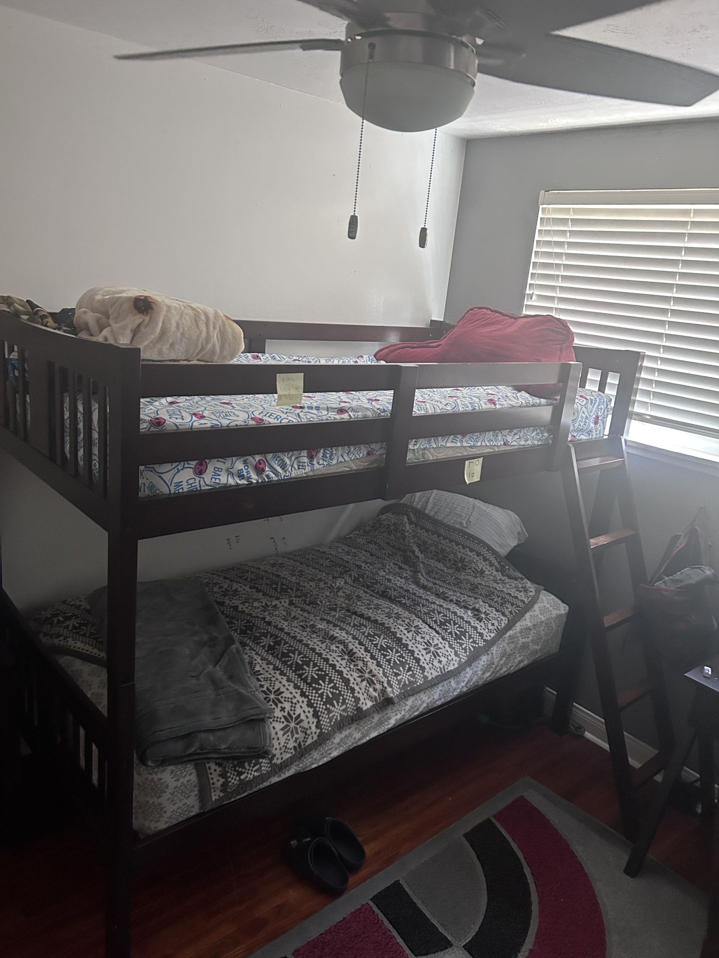 Oak Brown Bunk Bed