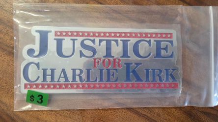 Charlie Kirk Car Badge
