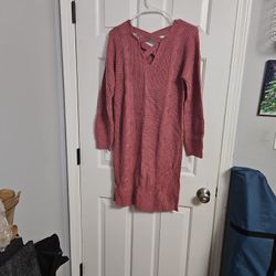 Versona Pink  long sleeve sweater dress