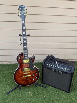 Gibson Les Paul with Line 6 amp
