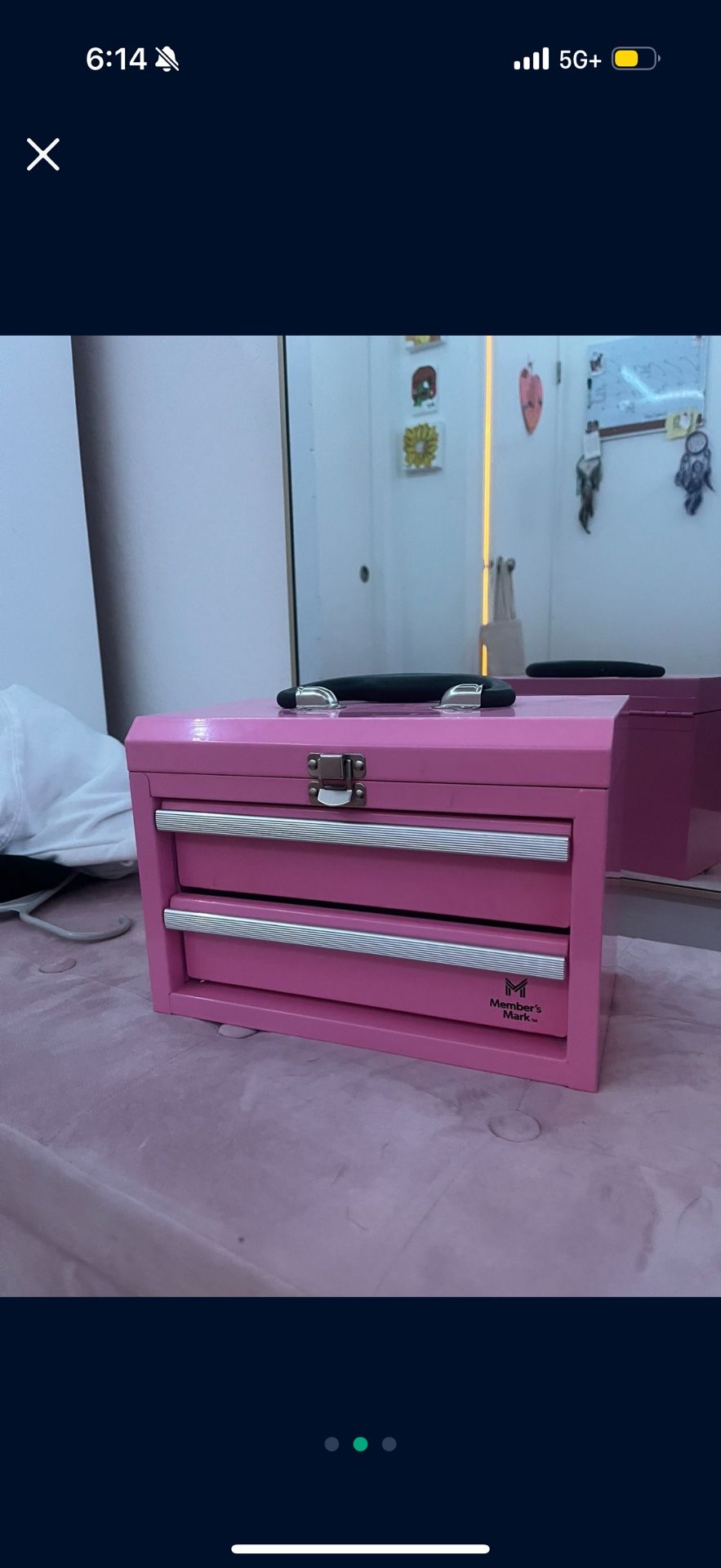 Pink tool box