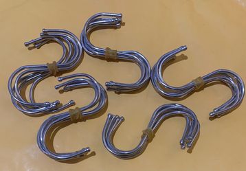25 Pack S Shaped Hooks Stain Steel Metal Hangers Hanging Hooks for Kitchen, Work Shop, Bathroom, Garden