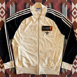 Vtg 80’s Adidas ATP Keyrolan Red Black Trefoil Track 3-Stripe Made in USA Size Medium